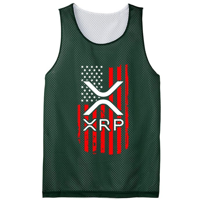 Crypto Currency Xrp Ripple Internet Money American Flag Mesh Reversible Basketball Jersey Tank