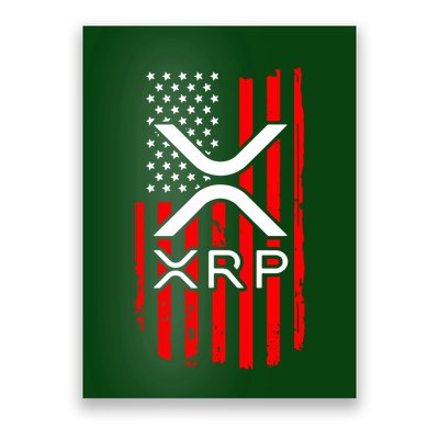 Crypto Currency Xrp Ripple Internet Money American Flag Poster
