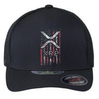 Crypto Currency Xrp Cryptocurrency American Flag Xrp Flexfit Unipanel Trucker Cap