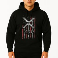 Crypto Currency Xrp Cryptocurrency American Flag Xrp Hoodie