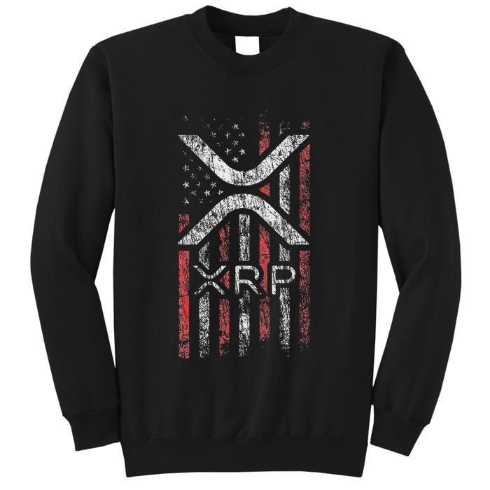 Crypto Currency Xrp Cryptocurrency American Flag Xrp Sweatshirt