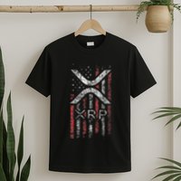 Crypto Currency Xrp Cryptocurrency American Flag Xrp T-Shirt