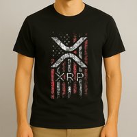 Crypto Currency Xrp Cryptocurrency American Flag Xrp T-Shirt