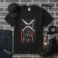 Crypto Currency Xrp Cryptocurrency American Flag Xrp Tall T-Shirt