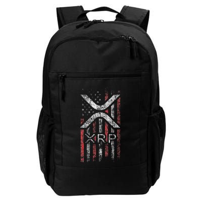 Crypto Currency Xrp Cryptocurrency American Flag Xrp Daily Commute Backpack