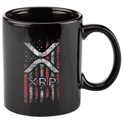 Crypto Currency Xrp Cryptocurrency American Flag Xrp 11oz C Handle Ceramic Mug