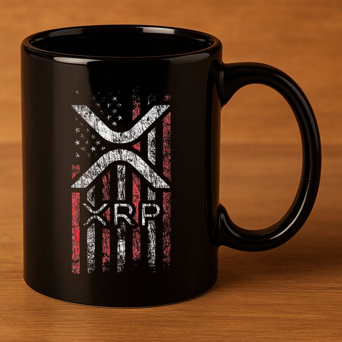 Crypto Currency Xrp Cryptocurrency American Flag Xrp 11oz C Handle Ceramic Mug