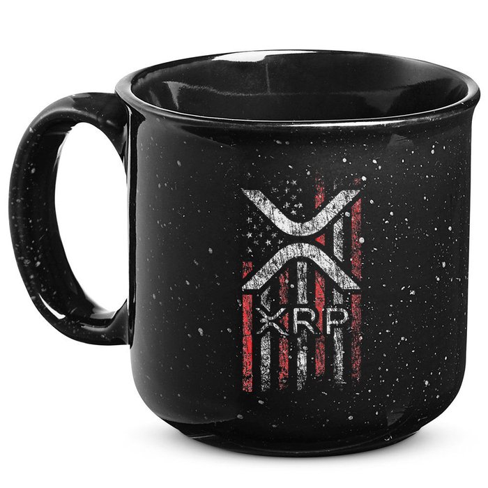 Crypto Currency Xrp Cryptocurrency American Flag Xrp 15oz Campfire Ceramic Mug
