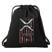 Crypto Currency Xrp Cryptocurrency American Flag Xrp Drawstring Bag