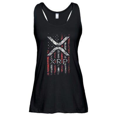 Crypto Currency Xrp Cryptocurrency American Flag Xrp Ladies Essential Flowy Tank