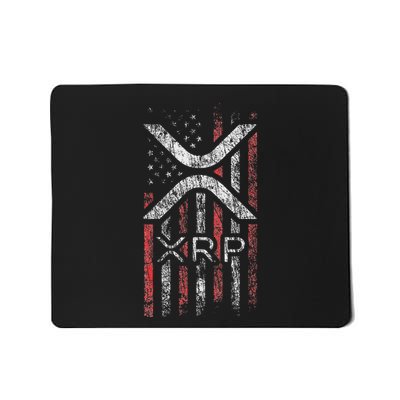Crypto Currency Xrp Cryptocurrency American Flag Xrp Mousepad