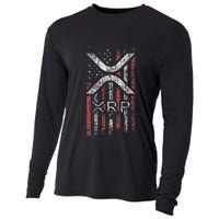 Crypto Currency Xrp Cryptocurrency American Flag Xrp Cooling Performance Long Sleeve Crew