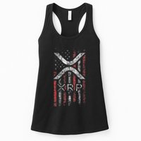 Crypto Currency Xrp Cryptocurrency American Flag Xrp Womens Tank Top