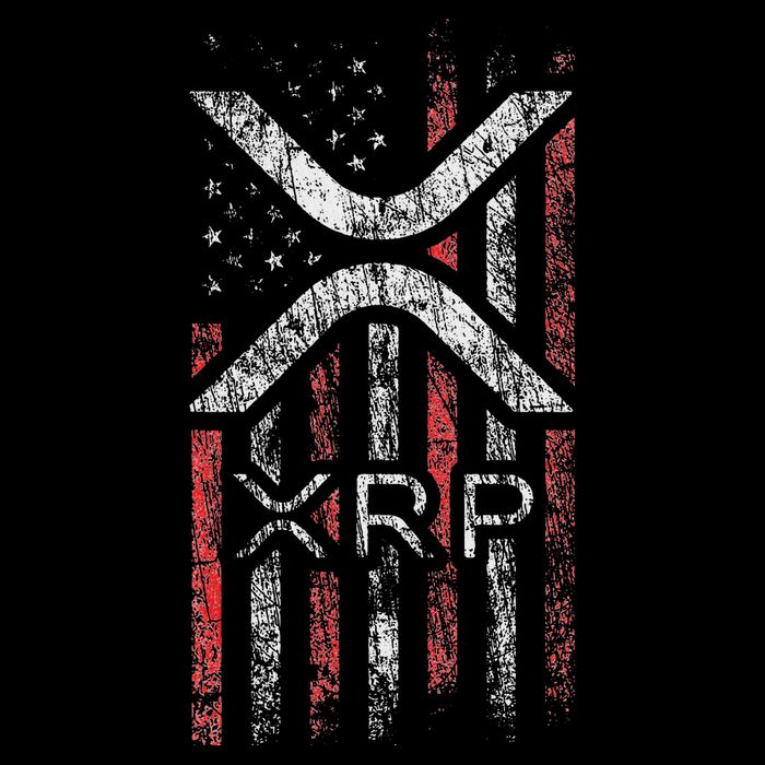 Crypto Currency Xrp Cryptocurrency American Flag Xrp Baby Bodysuit