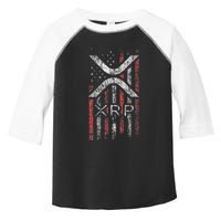 Crypto Currency Xrp Cryptocurrency American Flag Xrp Toddler Fine Jersey T-Shirt