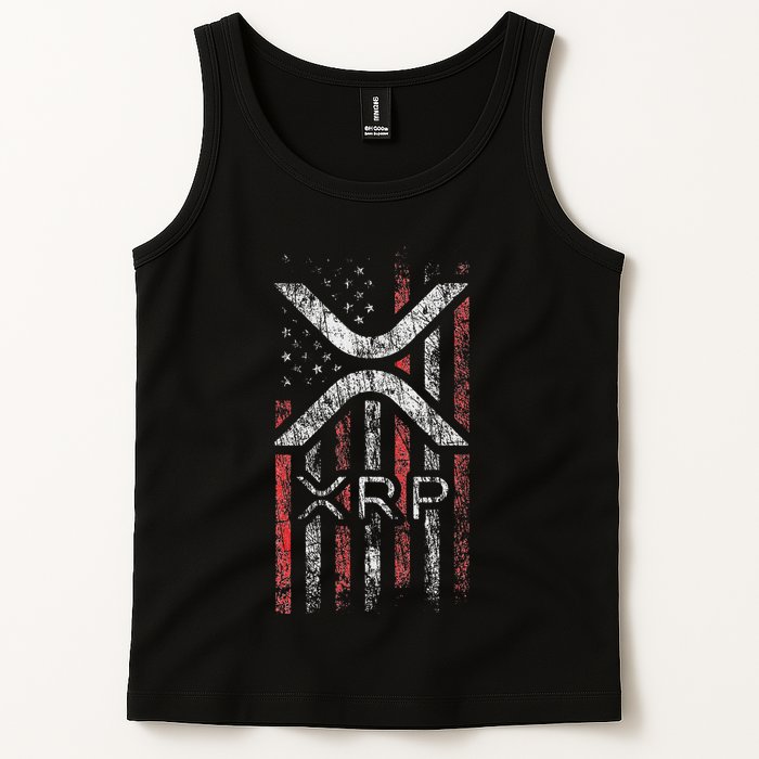 Crypto Currency Xrp Cryptocurrency American Flag Xrp Tank Top