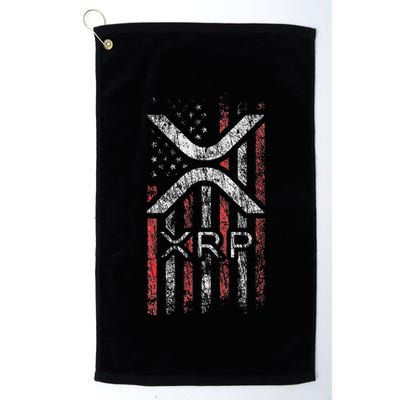 Crypto Currency Xrp Cryptocurrency American Flag Xrp Golf Towel