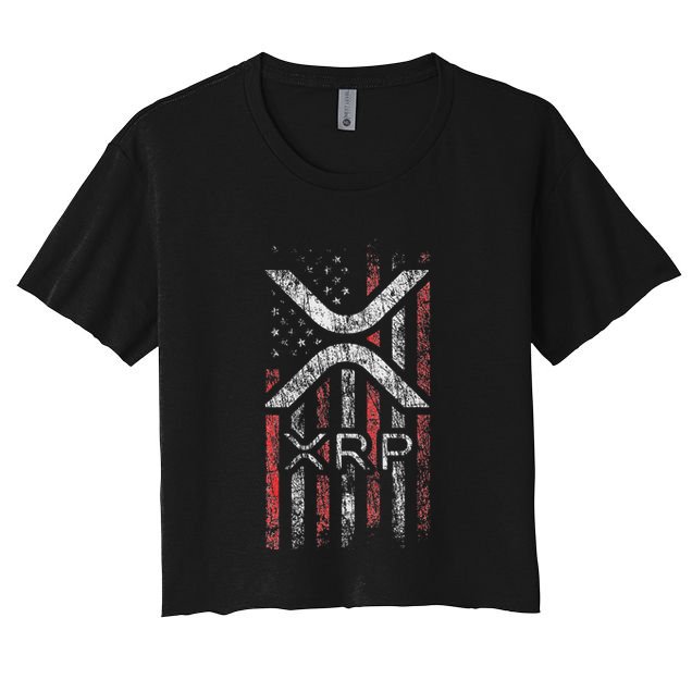 Crypto Currency Xrp Cryptocurrency American Flag Xrp Crop Top