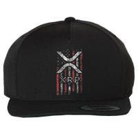 Crypto Currency Xrp Cryptocurrency American Flag Xrp Wool Snapback Cap