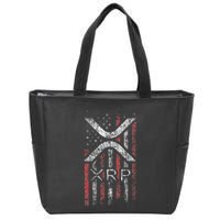 Crypto Currency Xrp Cryptocurrency American Flag Xrp Zip Tote Bag