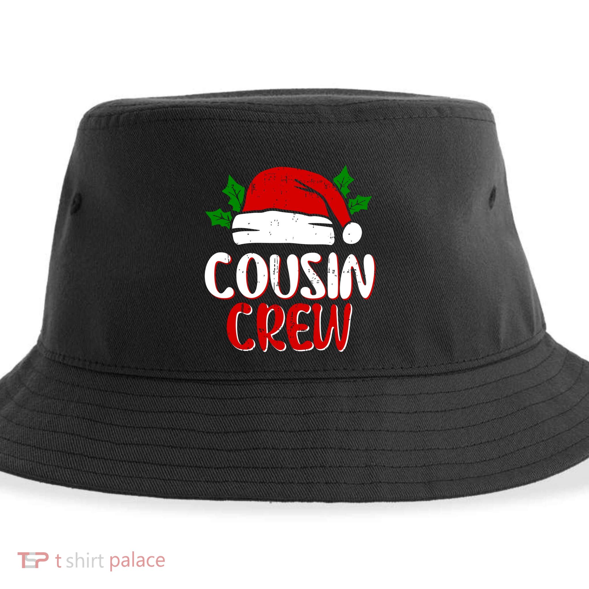 Cousin Crew Xmas Santa Claus Family Cute Matching Christmas Gift Sustainable Bucket Hat