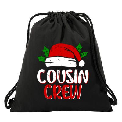 Cousin Crew Xmas Santa Claus Family Cute Matching Christmas Gift Drawstring Bag