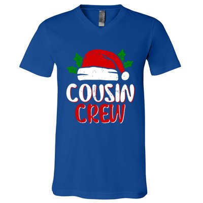 Cousin Crew Xmas Santa Claus Family Cute Matching Christmas Gift V-Neck T-Shirt