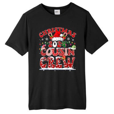 Cousin Crew Xmas Lights Santa Hat Christmas 2024 Pajamas Gift Tall Fusion ChromaSoft Performance T-Shirt