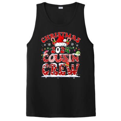 Cousin Crew Xmas Lights Santa Hat Christmas 2024 Pajamas Gift PosiCharge Competitor Tank