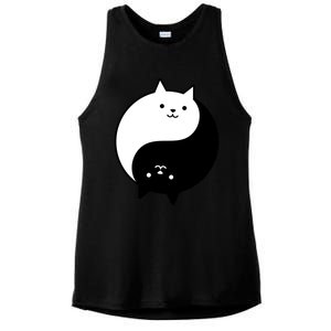 Cute Cats Yin Yang Yoga Zen Kitty Black And White Cat Gift Ladies PosiCharge Tri-Blend Wicking Tank