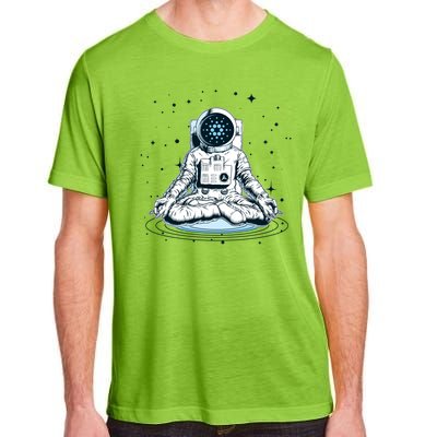 Cardano Cryptocurrency Yoga Space Astronaut Adult ChromaSoft Performance T-Shirt