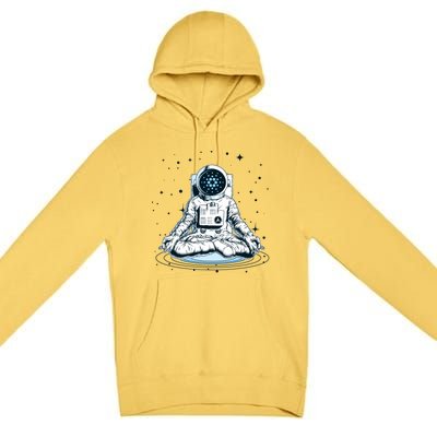 Cardano Cryptocurrency Yoga Space Astronaut Premium Pullover Hoodie