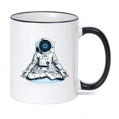 Cardano Cryptocurrency Yoga Space Astronaut 11oz Black Color Changing Mug