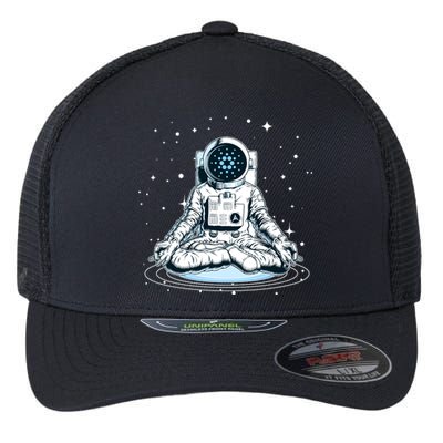 Cardano Cryptocurrency Yoga Space Astronaut Flexfit Unipanel Trucker Cap