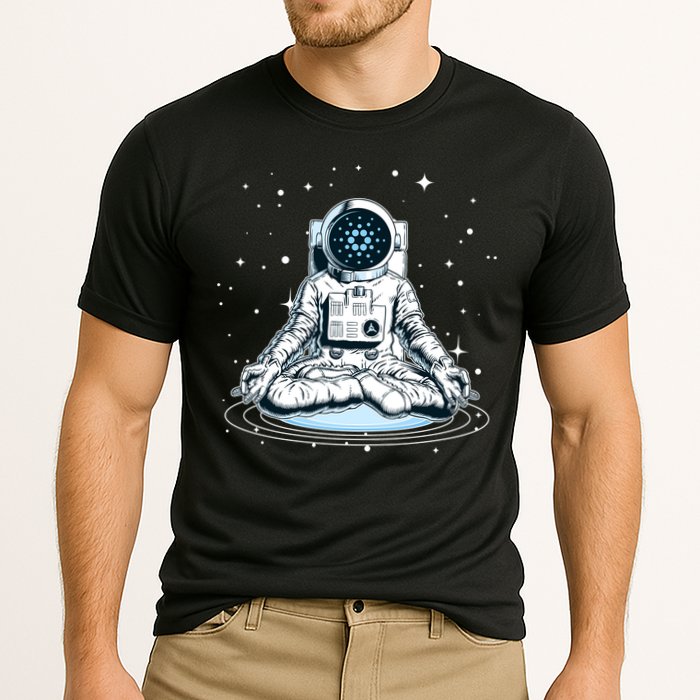 Cardano Cryptocurrency Yoga Space Astronaut Performance Shirt