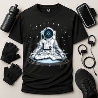 Cardano Cryptocurrency Yoga Space Astronaut Performance Shirt