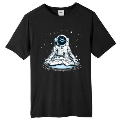 Cardano Cryptocurrency Yoga Space Astronaut Tall Fusion ChromaSoft Performance T-Shirt