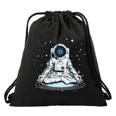 Cardano Cryptocurrency Yoga Space Astronaut Drawstring Bag