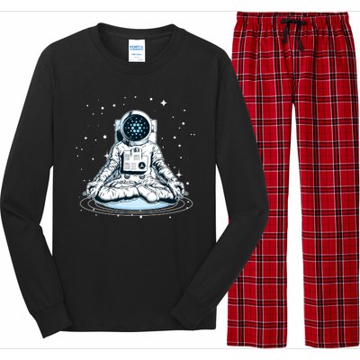 Cardano Cryptocurrency Yoga Space Astronaut Long Sleeve Pajama Set