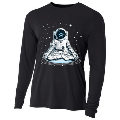 Cardano Cryptocurrency Yoga Space Astronaut Cooling Performance Long Sleeve Crew