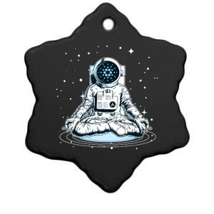 Cardano Cryptocurrency Yoga Space Astronaut Ceramic Star Ornament