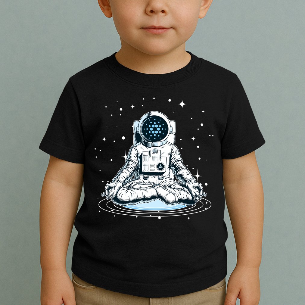 Cardano Cryptocurrency Yoga Space Astronaut Toddler T-Shirt