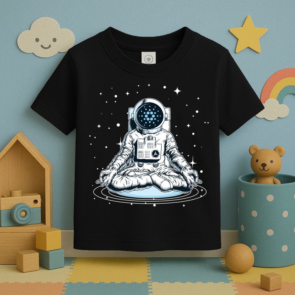 Cardano Cryptocurrency Yoga Space Astronaut Toddler T-Shirt