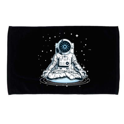 Cardano Cryptocurrency Yoga Space Astronaut Microfiber Hand Towel