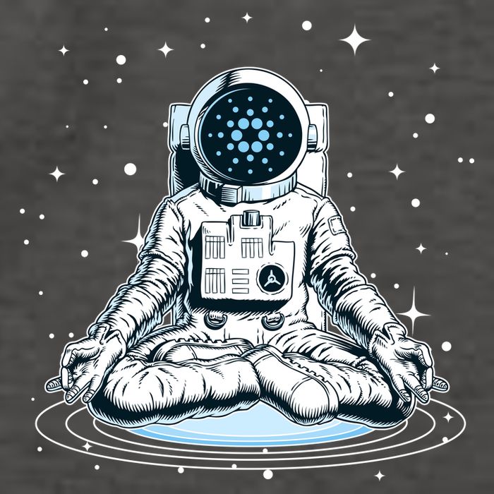 Cardano Cryptocurrency Yoga Space Astronaut Vector Backpack