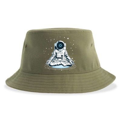 Cardano Cryptocurrency Yoga Space Astronaut Sustainable Bucket Hat