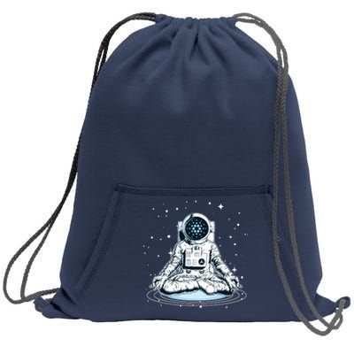 Cardano Cryptocurrency Yoga Space Astronaut Sweatshirt Cinch Pack Bag