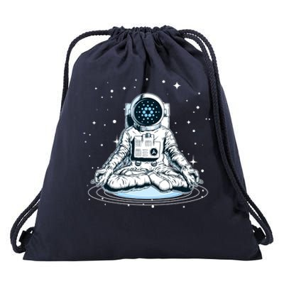 Cardano Cryptocurrency Yoga Space Astronaut Drawstring Bag