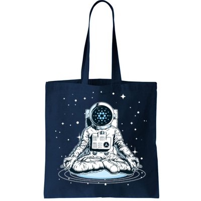 Cardano Cryptocurrency Yoga Space Astronaut Tote Bag