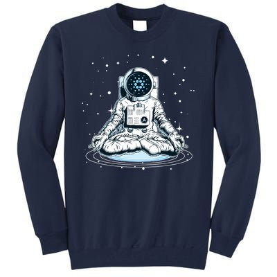 Cardano Cryptocurrency Yoga Space Astronaut Tall Sweatshirt